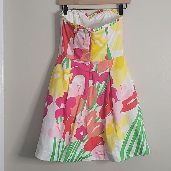 Lilly Pulitzer Lavish Lilly's Place Blossom Floral Strapless Size 2 - Picture 6 of 11